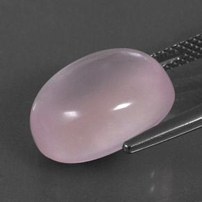 9,67 ctw natürlicher rosafarbener Rosenquarz, Oval Schliff, Transparent