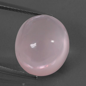 12,25 ctw natürlicher rosafarbener Rosenquarz, Oval Schliff, Transparent