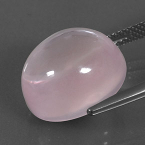 12,25 ctw natürlicher rosafarbener Rosenquarz, Oval Schliff, Transparent