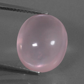 9,36 ctw natürlicher rosafarbener Rosenquarz, Oval Schliff, Transparent