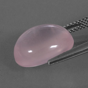 9,36 ctw natürlicher rosafarbener Rosenquarz, Oval Schliff, Transparent