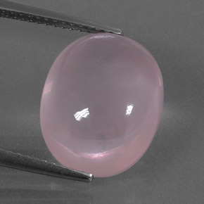 9,54 ctw natürlicher rosafarbener Rosenquarz, Oval Schliff, Transparent