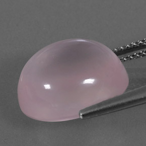 10,24 ctw natürlicher rosafarbener Rosenquarz, Oval Schliff, Transparent