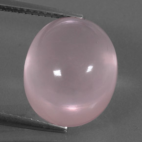 11,20 ctw natürlicher rosafarbener Rosenquarz, Oval Schliff, Transparent
