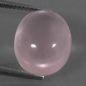 9,42 ctw natürlicher rosafarbener Rosenquarz, Oval Schliff, Transparent