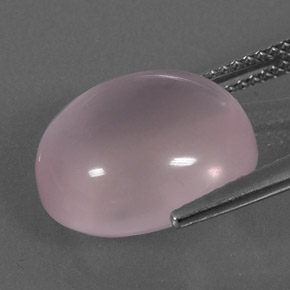 9,42 ctw natürlicher rosafarbener Rosenquarz, Oval Schliff, Transparent