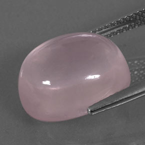10,33 ctw natürlicher rosafarbener Rosenquarz, Oval Schliff, Transparent