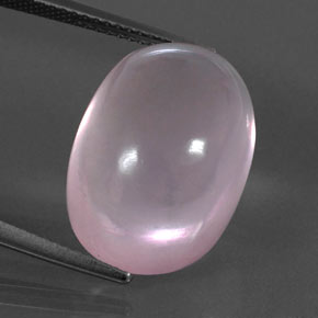 18,62 ctw natürlicher rosafarbener Rosenquarz, Oval Schliff, Transparent