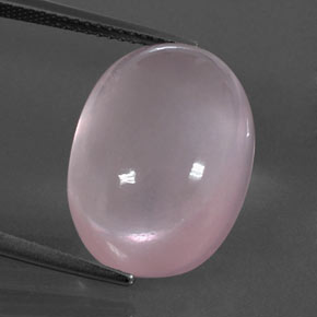16,36 ctw natürlicher rosafarbener Rosenquarz, Oval Schliff, Transparent