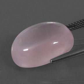 16,36 ctw natürlicher rosafarbener Rosenquarz, Oval Schliff, Transparent