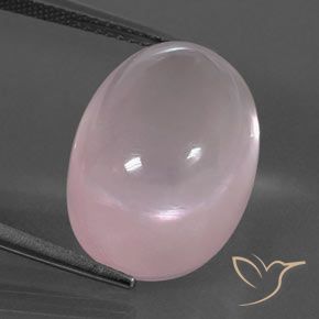 20,78 ctw natürlicher rosafarbener Rosenquarz, Oval Schliff, Transparent