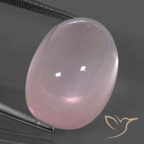 21.24ct Natürlicher Korallenrosa Rosenquarz, Oval, Transparent
