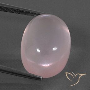 17.61ct Natürlicher Korallenrosa Rosenquarz, Oval, Transparent