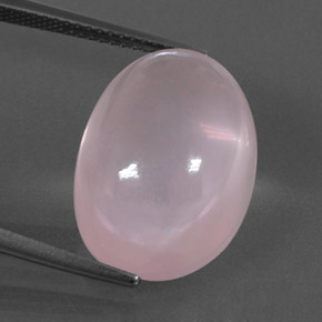 16,81 ctw natürlicher rosafarbener Rosenquarz, Oval Schliff, Transparent