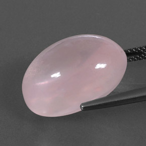 16,81 ctw natürlicher rosafarbener Rosenquarz, Oval Schliff, Transparent