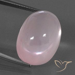 21.41ct Natürlicher Korallenrosa Rosenquarz, Oval, Transparent