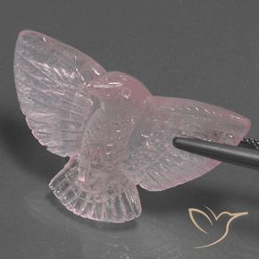 9,17 ctw natürlicher hellrosa Rosenquarz, Fantasie, Transparent / Lichtdurchlässig