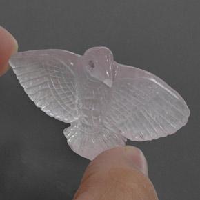 47,48 ctw natürlicher rosafarbener Rosenquarz, Fantasieschliff, Transparent