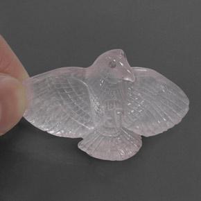 47,48 ctw natürlicher rosafarbener Rosenquarz, Fantasieschliff, Transparent