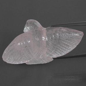 47,48 ctw natürlicher rosafarbener Rosenquarz, Fantasieschliff, Transparent