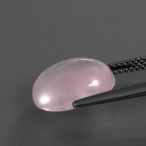 4,95 ctw natürlicher rosafarbener Rosenquarz, Oval Schliff, Transparent