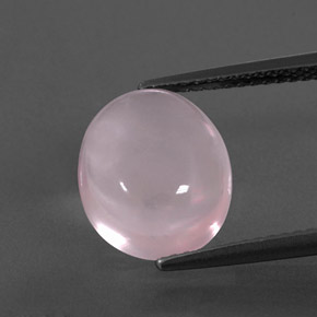 4,89 ctw natürlicher rosafarbener Rosenquarz, Oval Schliff, Transparent