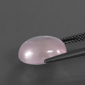 4,89 ctw natürlicher rosafarbener Rosenquarz, Oval Schliff, Transparent
