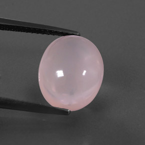5,53 ctw natürlicher rosafarbener Rosenquarz, Oval Schliff, Transparent