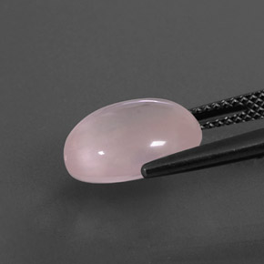 5,53 ctw natürlicher rosafarbener Rosenquarz, Oval Schliff, Transparent