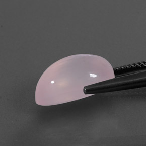 5,91 ctw natürlicher rosafarbener Rosenquarz, Birnenform, Transparent