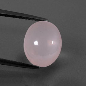5,78 ctw natürlicher rosafarbener Rosenquarz, Oval Schliff, Transparent