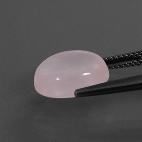 5,78 ctw natürlicher rosafarbener Rosenquarz, Oval Schliff, Transparent