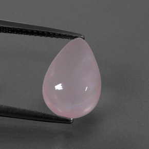 3,84 ctw natürlicher rosafarbener Rosenquarz, Birnenform, Transparent