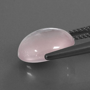 5,02 ctw natürlicher rosafarbener Rosenquarz, Oval Schliff, Transparent
