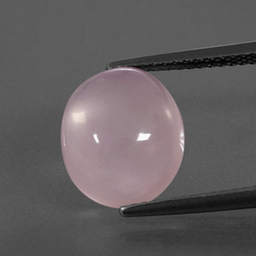 5,13 ctw natürlicher rosafarbener Rosenquarz, Oval Schliff, Transparent