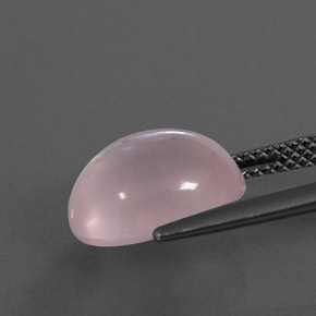 5,13 ctw natürlicher rosafarbener Rosenquarz, Oval Schliff, Transparent