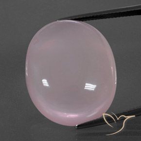 47.87ct Natürlicher Korallenrosa Rosenquarz, Oval, Transparent