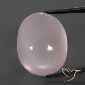 49.00ct Natürlicher Korallenrosa Rosenquarz, Oval, Transparent