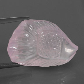 23,80 ctw natürlicher rosafarbener Rosenquarz, Fantasieschliff, Transparent