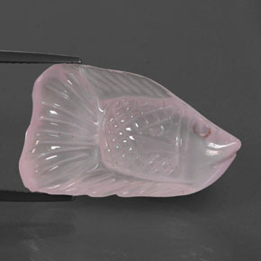 15,69 ctw natürlicher rosafarbener Rosenquarz, Fantasieschliff, Transparent