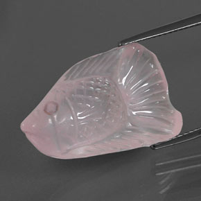15,69 ctw natürlicher rosafarbener Rosenquarz, Fantasieschliff, Transparent