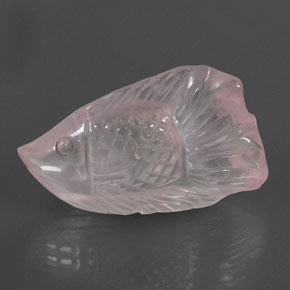 20,56 ctw natürlicher rosafarbener Rosenquarz, Fantasieschliff, Transparent