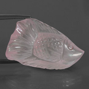 20,56 ctw natürlicher rosafarbener Rosenquarz, Fantasieschliff, Transparent