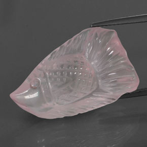 20,56 ctw natürlicher rosafarbener Rosenquarz, Fantasieschliff, Transparent