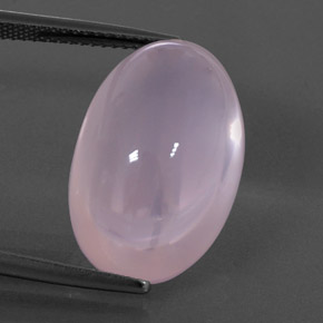 20,97 ctw natürlicher rosafarbener Rosenquarz, Oval Schliff, Transparent