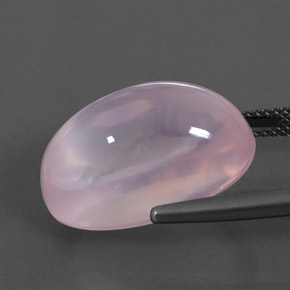 20,97 ctw natürlicher rosafarbener Rosenquarz, Oval Schliff, Transparent
