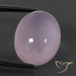 20.05ct Natürlicher Helles Kirschrosa Rosenquarz, Oval, Transparent