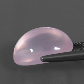 18,40 ctw natürlicher rosafarbener Rosenquarz, Oval Schliff, Transparent