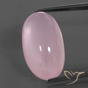 27.89ct Natürlicher Mittelrosa Rosa Rosenquarz, Oval, Transparent / Lichtdurchlässig