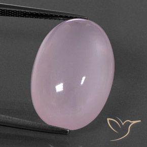 18.71ct Natürlicher Helles Kirschrosa Rosenquarz, Oval, Transparent / Lichtdurchlässig